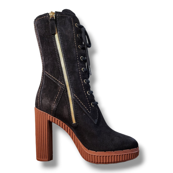 Tod's Brown Suede Altraversione Zip-Up Heel Boots Size 34.5 - Picture 9 of 16